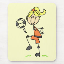 Stick Figure Soccer Tshirts and Gifts Mouse Pad