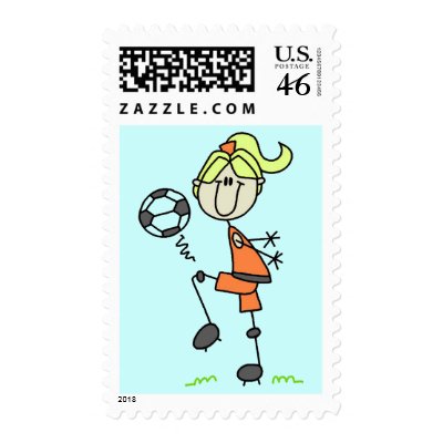 Stick Figure Soccer Tshirts and Gifts Stamps