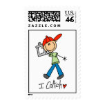 Stick Figure Sports Coach Postage