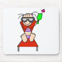 Stick Figure Sunbathing Mousepad