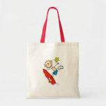 Stick Figure Surfer Boy Tshirts and Gifts Canvas Bag