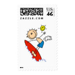 Stick Figure Surfer Boy Tshirts and Gifts Postage Stamps
