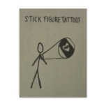 STICK FIGURE TATTOOS POST CARDS