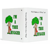 Stick Figure Tree Hugger T-shirts and Gifts 3 Ring Binder