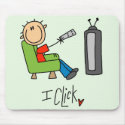Stick Figure TV Clicker mousepads