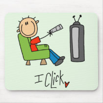 Stick Figure TV Clicker mousepads