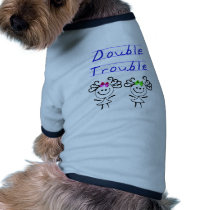 Stick Figure Twin girls pet clothing