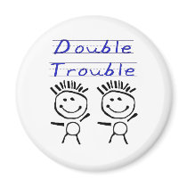 Stick Figure Twins magnets by Dustbuster Stick Figure Twins magnets