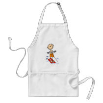 Stick Figure Water Skiing Aprons