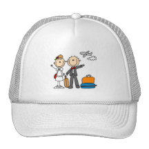 Stick Figure Wedding Honeymoon T-shirts and Gifts Hats