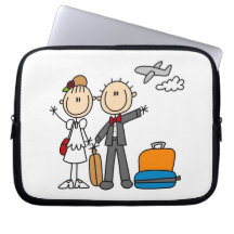 Stick Figure Wedding Honeymoon T-shirts and Gifts Laptop Computer Sleeves
