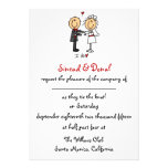 Stick Figure Wedding Invitation invitations