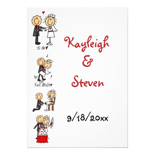 Stick Figure Wedding Invitation