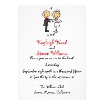 Stick Figure Wedding Invitation
