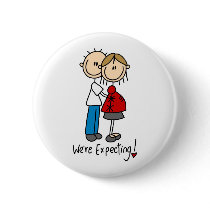 Stick Figure We're Expecting Pins