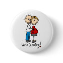 Stick Figure We're Expecting buttons by maternity Stick Figure We're Expecting buttons