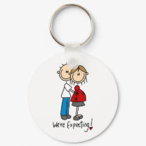 Stick Figure We're Expecting keychains by maternity Stick Figure We're Expecting keychains
