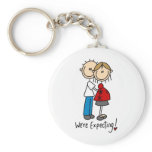 Stick Figure We're Expecting keychains