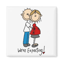 Stick Figure We're Expecting magnets by maternity Stick Figure We're Expecting magnets