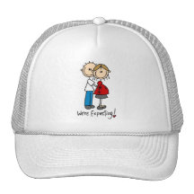 Stick Figure We're Expecting Mesh Hat