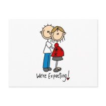 Stick Figure We're Expecting postcards