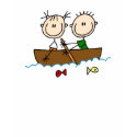 Stick Figures Boating Vacation Shirt