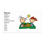 Stick Figures in Sandbox Business Cards
