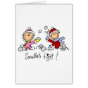 Stick Figures Snowball Fight cards by stick_figures Stick Figures Snowball Fight cards