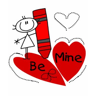 Stick Girl Be Mine Valentine shirt