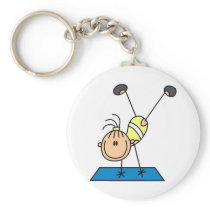 Stick Girl Doing Flips Tshirts and Gifts Keychain