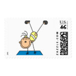 Stick Girl Doing Flips Tshirts and Gifts Stamp