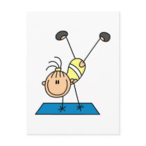 Stick Girl Doing Flips Tshirts and Gifts Postcards