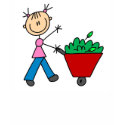 Stick Girl  Doing Yardwork T-shirts