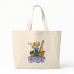 Stick Girl Fishing Tote Bag