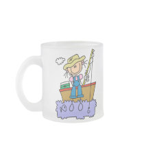Stick Girl Fishing mugs by stick_figures Stick Girl Fishing mugs
