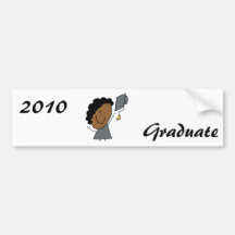 Stick Girl Grad Bumper Sticker