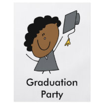 Stick Girl Grad Flyers