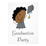 Stick Girl Grad Personalized Announcement