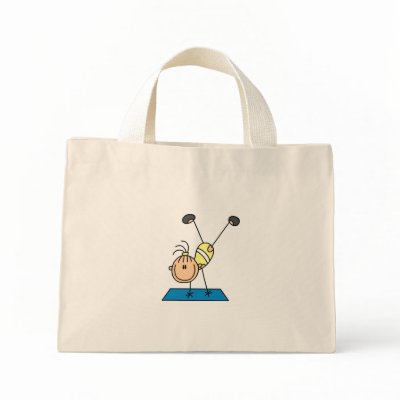 Stick Girl Gymnast Doing Flips Bags by stick_figures