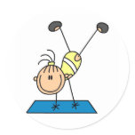 Stick Girl Gymnast Doing Flips Stickers