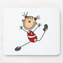 Stick Girl Gymnast Mousepad by stick_figures Stick Girl Gymnast Mousepad