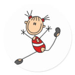 Stick Girl Gymnast Tshirts and Gifts Stickers