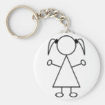 Stick Girl keychain