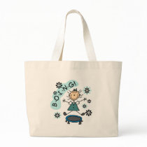 Stick Girl on Trampoline bags