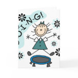 Stick Girl on Trampoline cards