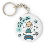 Stick Girl on Trampoline Key Chains