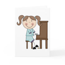 Stick Girl Playing Piano cards