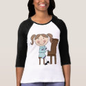 Stick Girl Playing Piano t-shirts