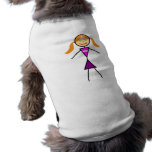 Stick Girl Redhead Pet Tee Shirt
