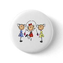Stick Girls Jumping Rope buttons by stick_figures Stick Girls Jumping Rope buttons